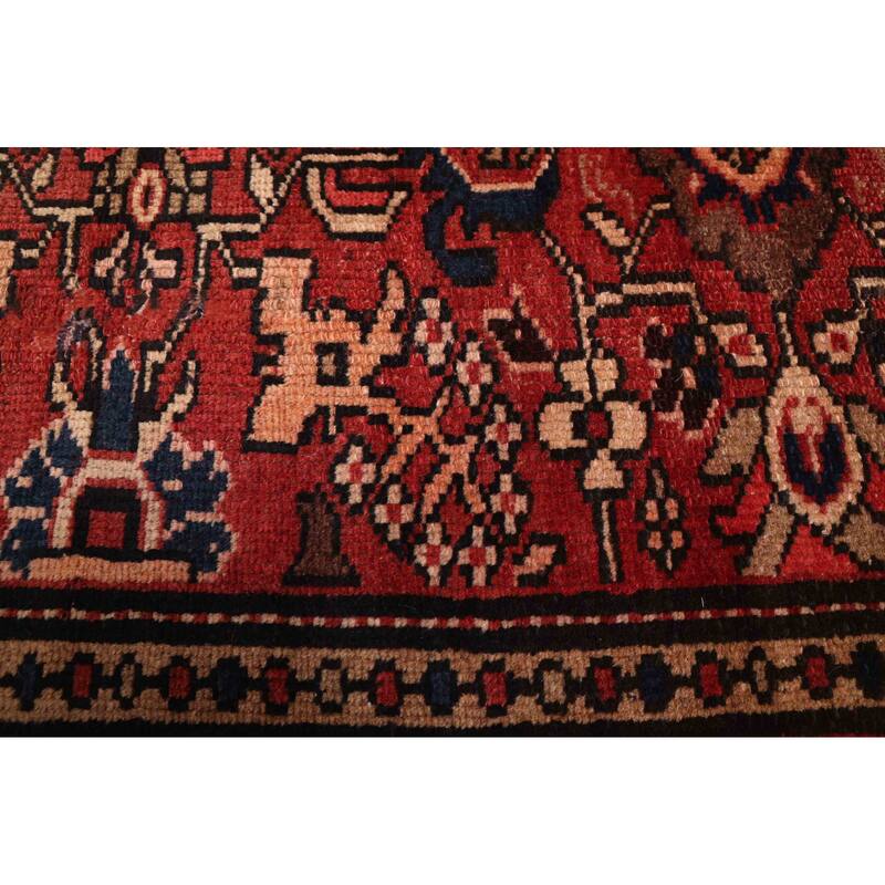 ECARPETGALLERY Hand-knotted Andelz Red Wool Rug - 3'3 x 9'8