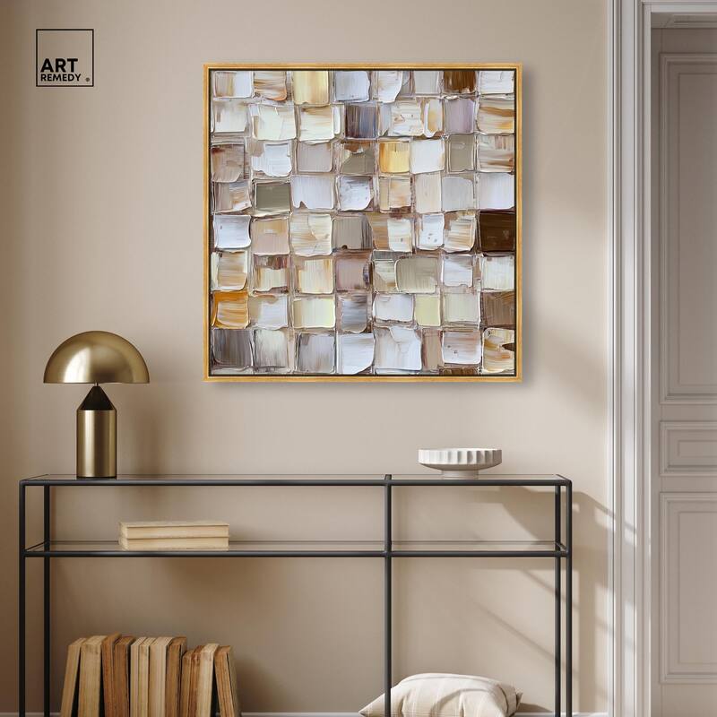 Woven Stone Canvas by Art Remedy