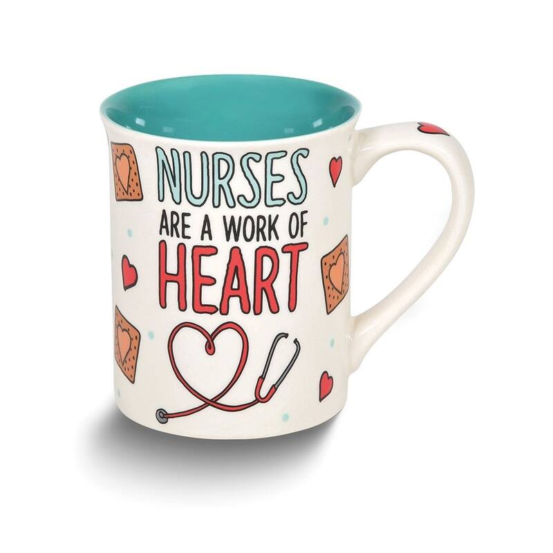 Curata Nurses Are a Work of Heart 16 Oz. Stoneware Mug