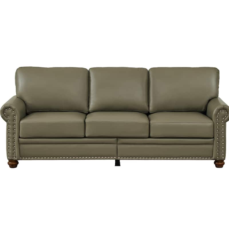 Classic Living Room Nails Sofa Faux Leather