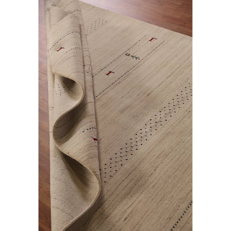 Gabbeh Indian Area Rug Handmade Contemporary Wool Carpet - 5'6" x 7'10"