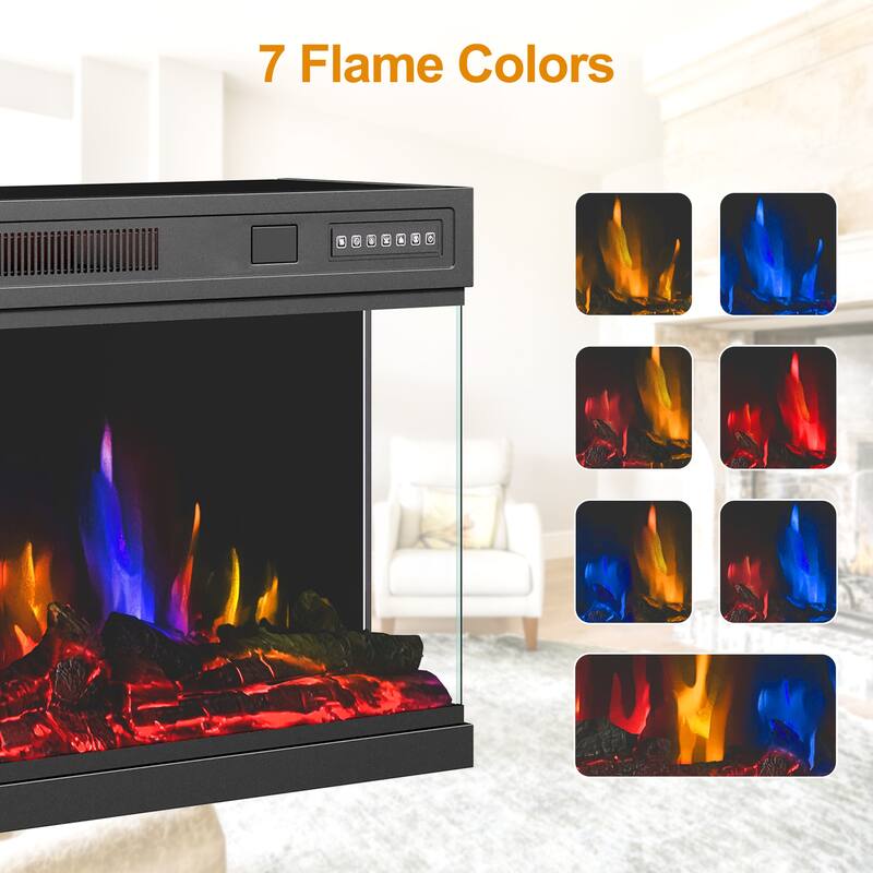 36'' Electric Fireplace with Remote Control