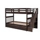 preview thumbnail 39 of 42, Multi-Functional Twin Over Twin Bunk Bed with 3 Drawers, Storage Stairs, Armrest and Full-Length Guardrails for Kids