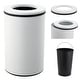 preview thumbnail 15 of 19, 10.6 Gal/40L Open Top Round Trash Can, Stainless Steel with Inner Bucket for Office, Kitchen, Bathroom, Green White - 10.6Gallons