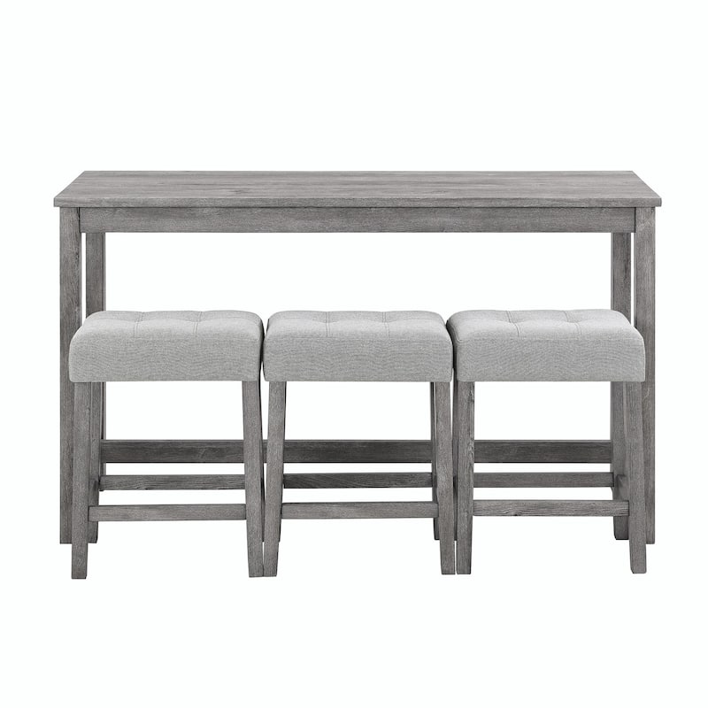 4-Piece Bar Table and Chairs Set, Dining Table Set