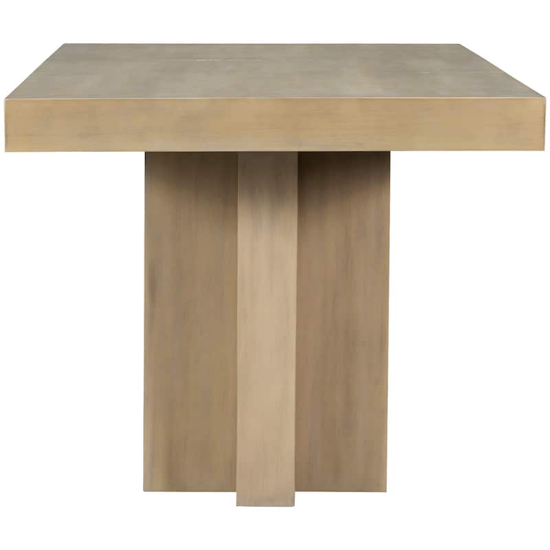 Roomfitters Farmhouse 78.1" Extendable Wood Dining Table Set for 6 with Bench and 4 Upholstered Chairs, Thick Trestle Top