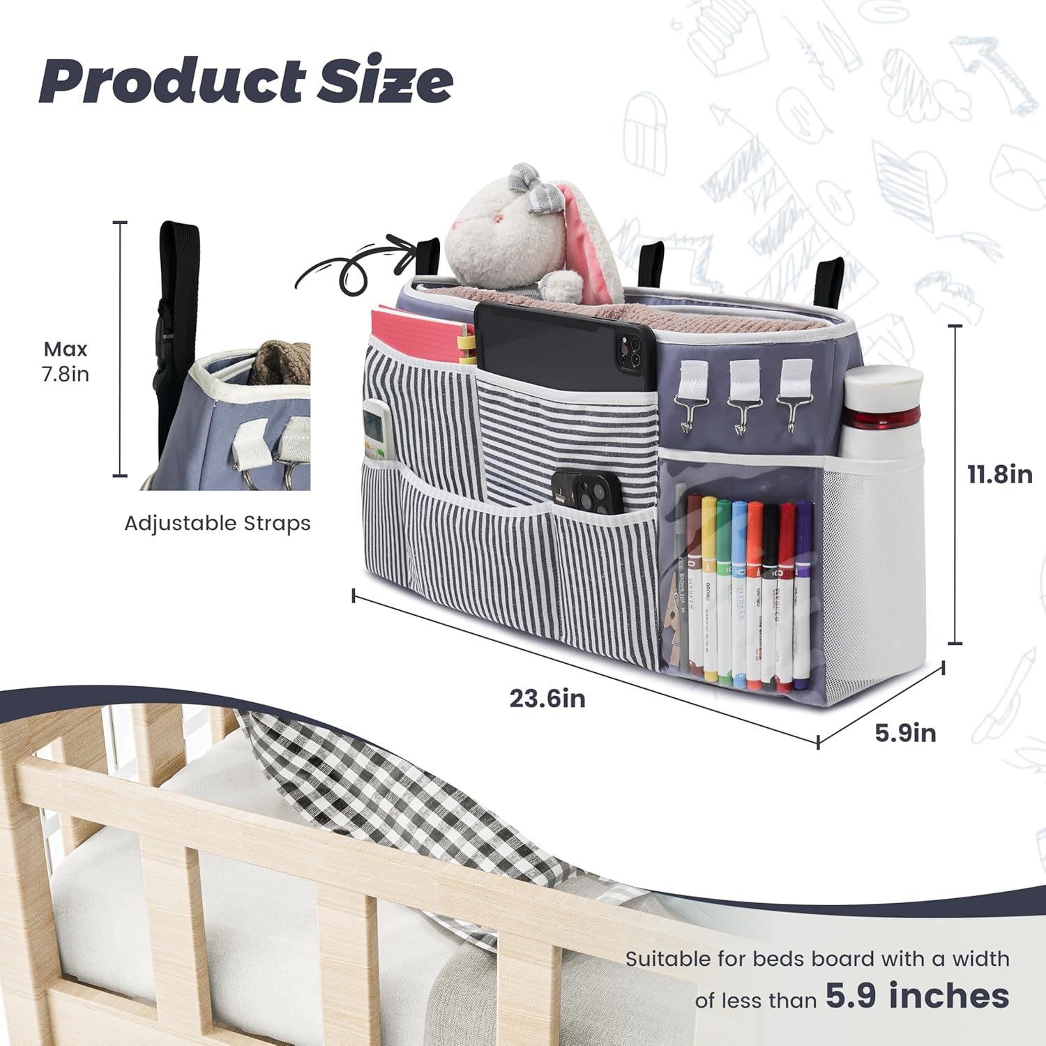 Twelve South Journal CaddySack ガジェット収納 Twelve South BookBook CaddySack | Travel Tote for Cables