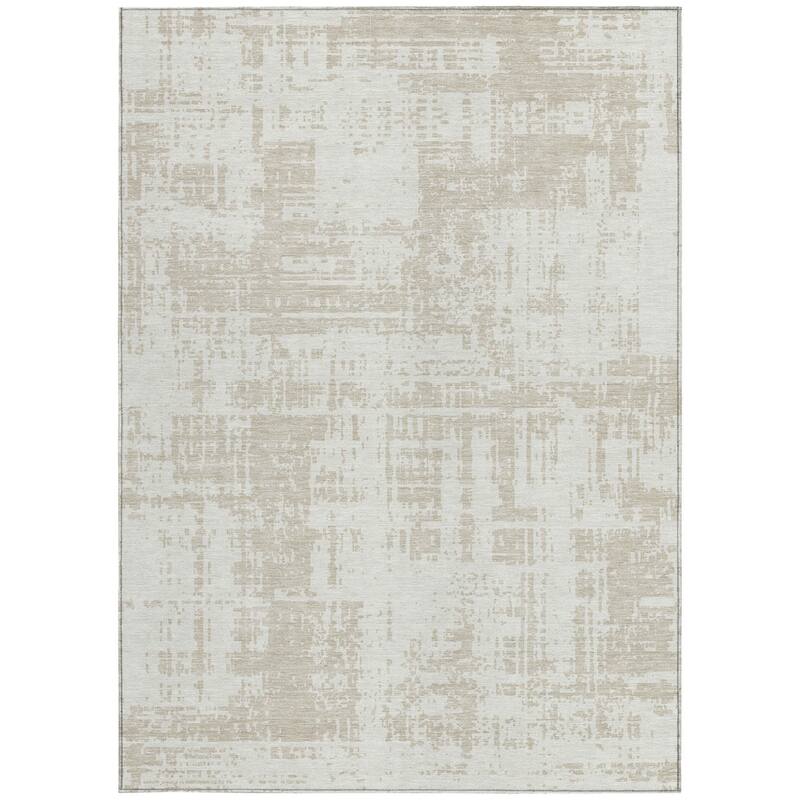 HomeRoots Abstract Transitional Rectangle Outdoor Rug