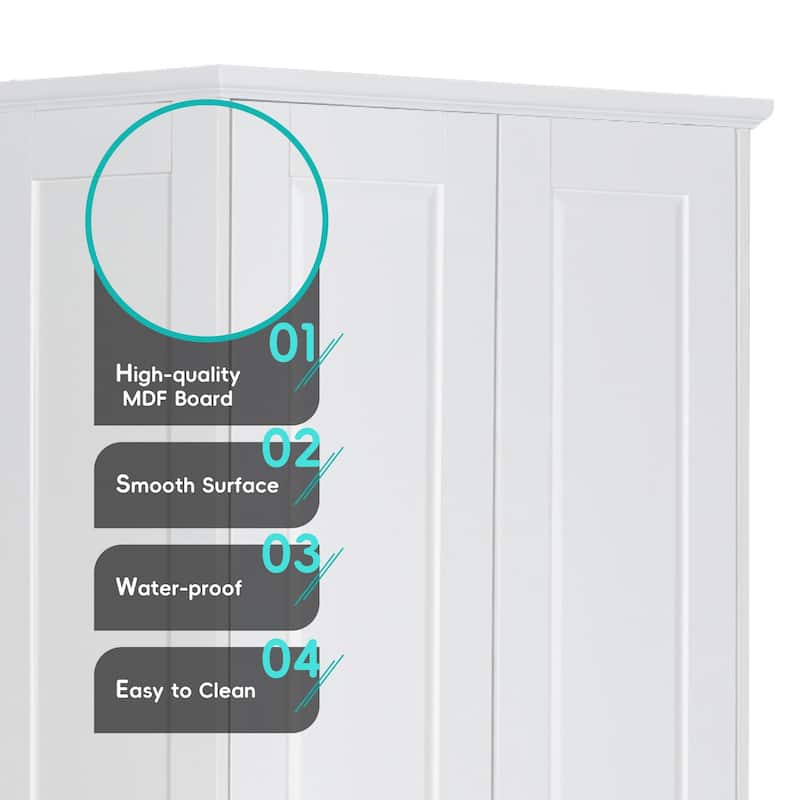 GDF Studio - Karry Modern MDF Storage Cabinet with Two Doors and Adjustable Shelf