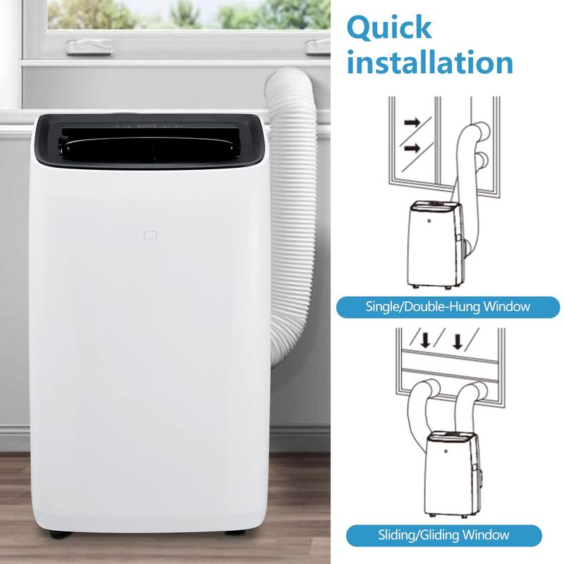 14000 Btu Portable Air Conditioners, Energy-Saving 13.6 CEER, with Remote Control