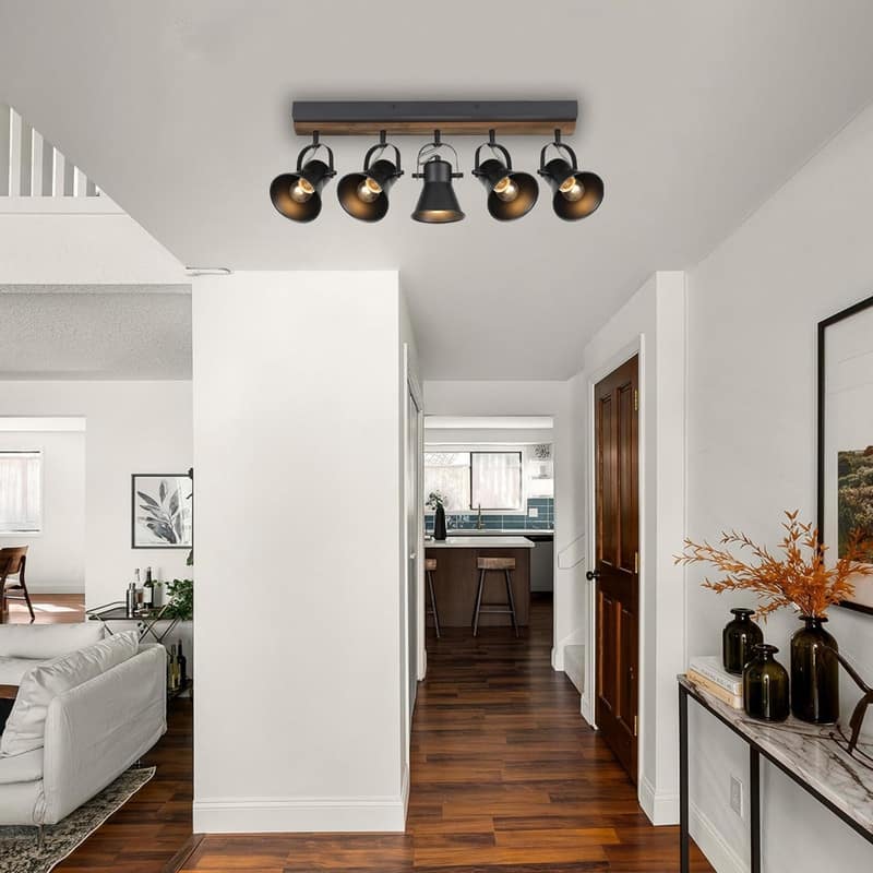 5 light spot light black ceiling light metal bathroom light