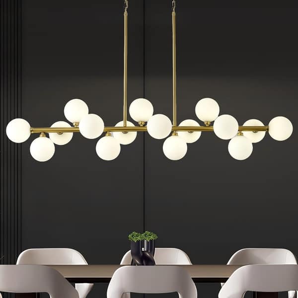 slide 2 of 57, 16 Lights Dining Room Chandeliers Modern Sputnik Light Fixture - 55in