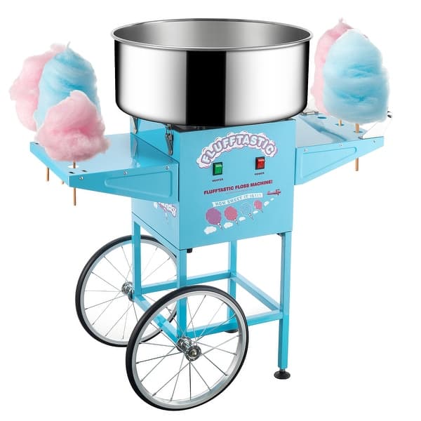 slide 2 of 7, Great Northern Popcorn Flufftastic Cotton Candy Machine Floss Maker With Cart Blue
