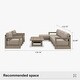 preview thumbnail 12 of 19, PURPLE LEAF Caesar Open-End Khaki Outdoor Couch with 9.6" Thick for Yard Porch Deck Patio Conversation Sets