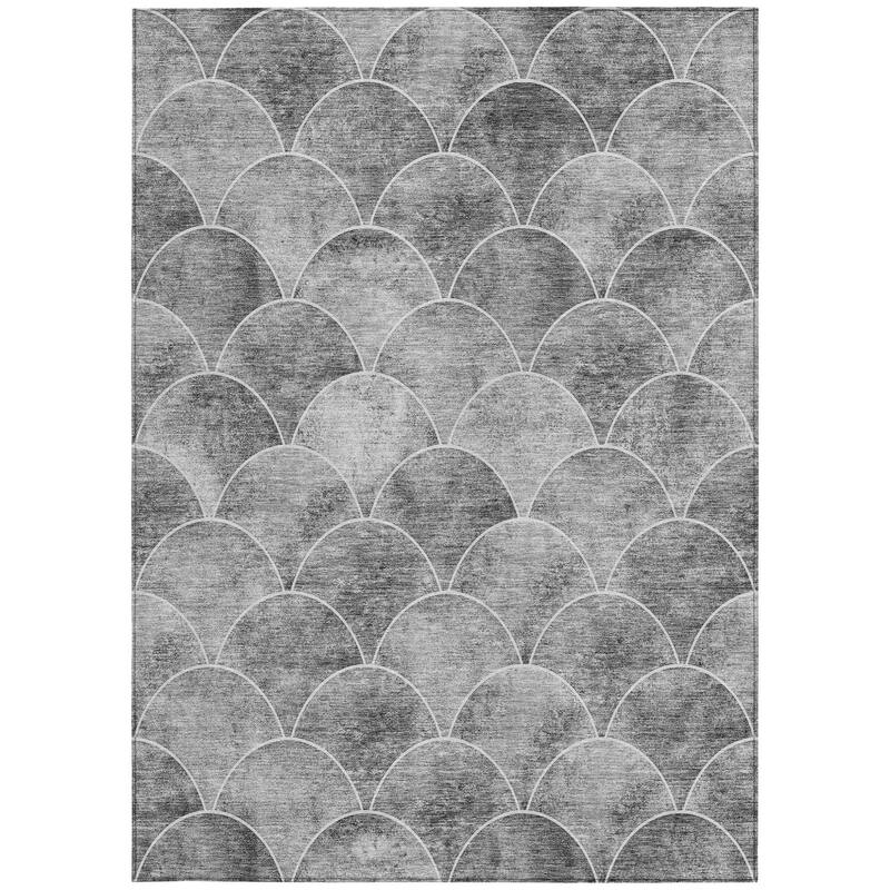 HomeRoots Abstract Transitional Rectangle Outdoor Rug