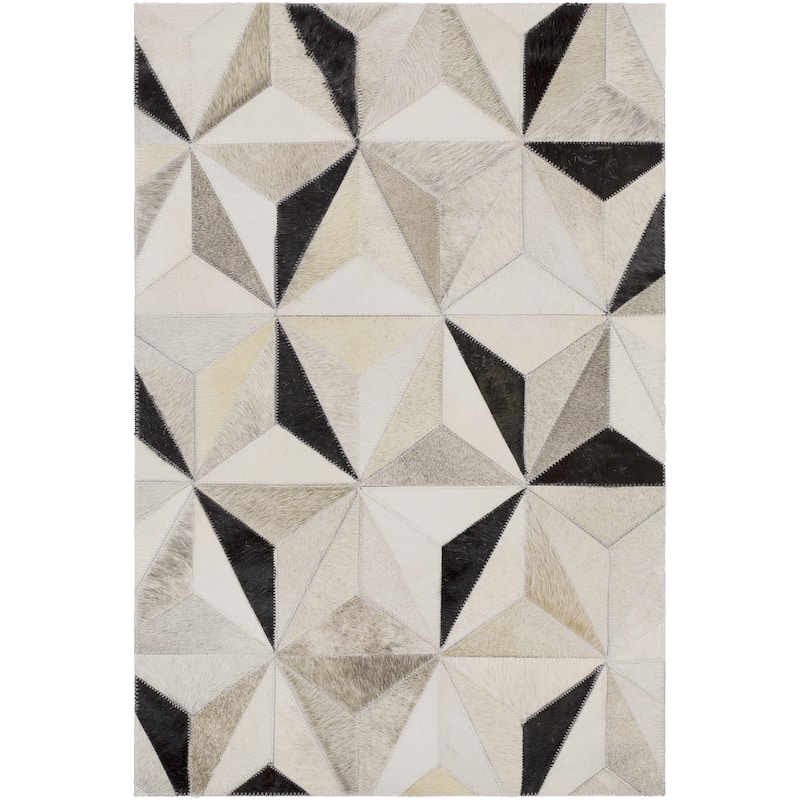 Handmade Evan Animal Pattern Leather Area Rug - 2' x 3' - 2' x 3' - 2' x 3' - Multi-Color