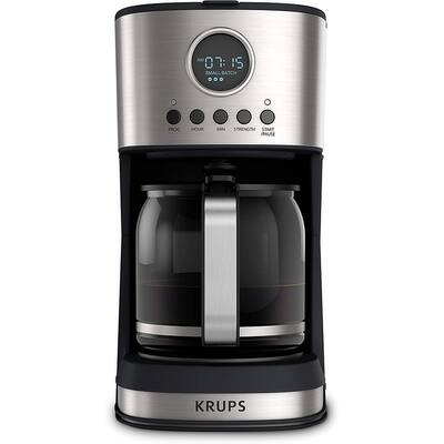 Essential Brew Stainless Steel Drip Coffee Maker 12 cup 99 Watts Digital Control, Coffee Filter, Drip Free
