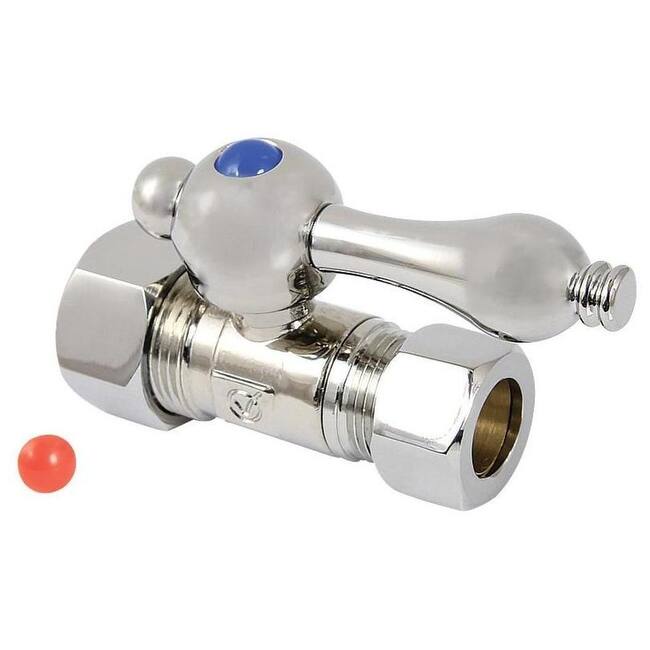 Kingston Brass Vintage Comp Straight Shut-Off Valve - Polished Nickel