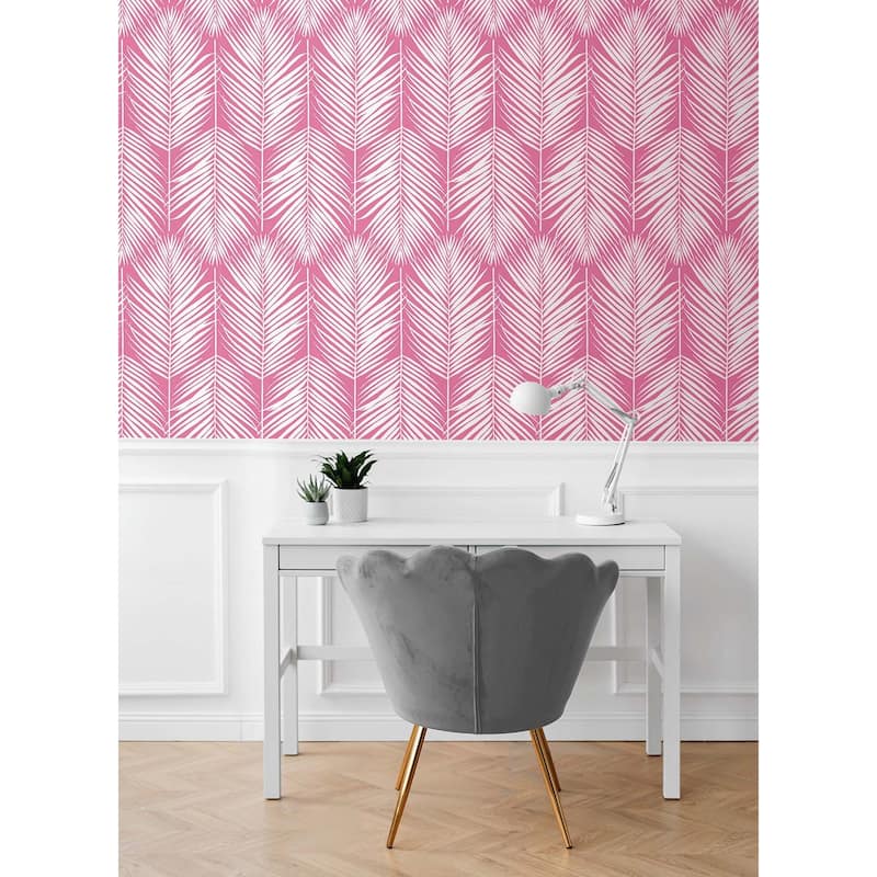 NextWall Palm Silhouette Peel and Stick Wallpaper