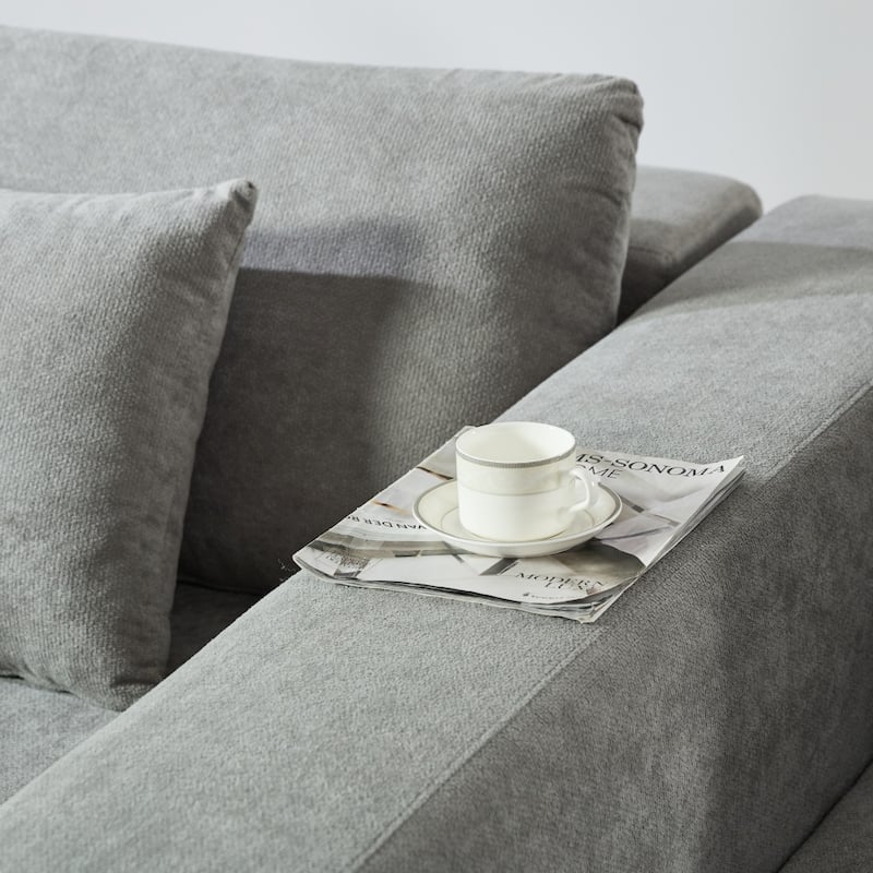 106.50" Relaxation Multifunctional Modular Reversible Sectional Sofa with Pillows