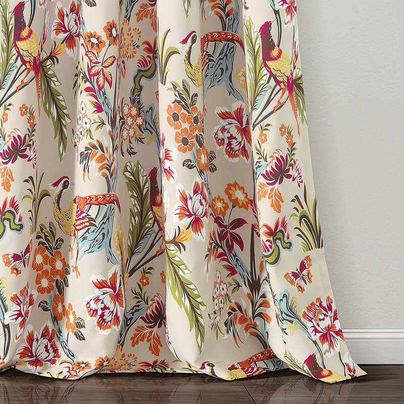 Lush Decor Dolores Room-darkening Floral Curtain Panel Pair