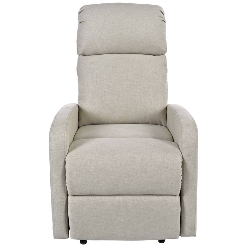 Manual Upholstered Recliner Chair, Modern Recliner Adjustable Single Sofa Chair, High Back Lounge Chairs for Living Room