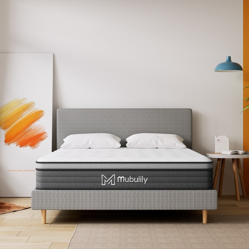 10" Spring Hybrid Mattress in a Box, Pocket Springs, Isolation Motion, Back Pain Relief, CertiPUR-US