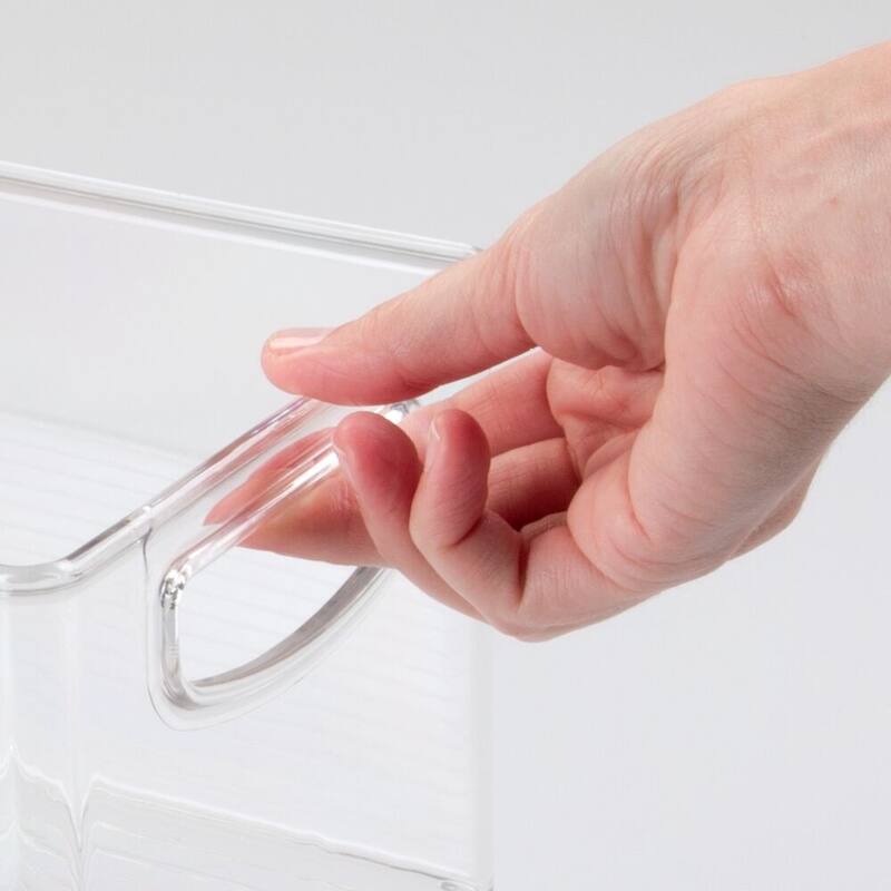 mDesign Plastic Kitchen Food Storage Organizer Bin - 4 Pack, Clear