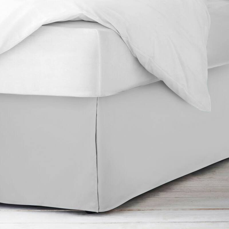 Clara Clark Pleated Bed Skirt-14 inch Tailored Drop - Soft Double Brushed Premium Microfiber Ruffle Bed Skirt - Includes 8 Pins