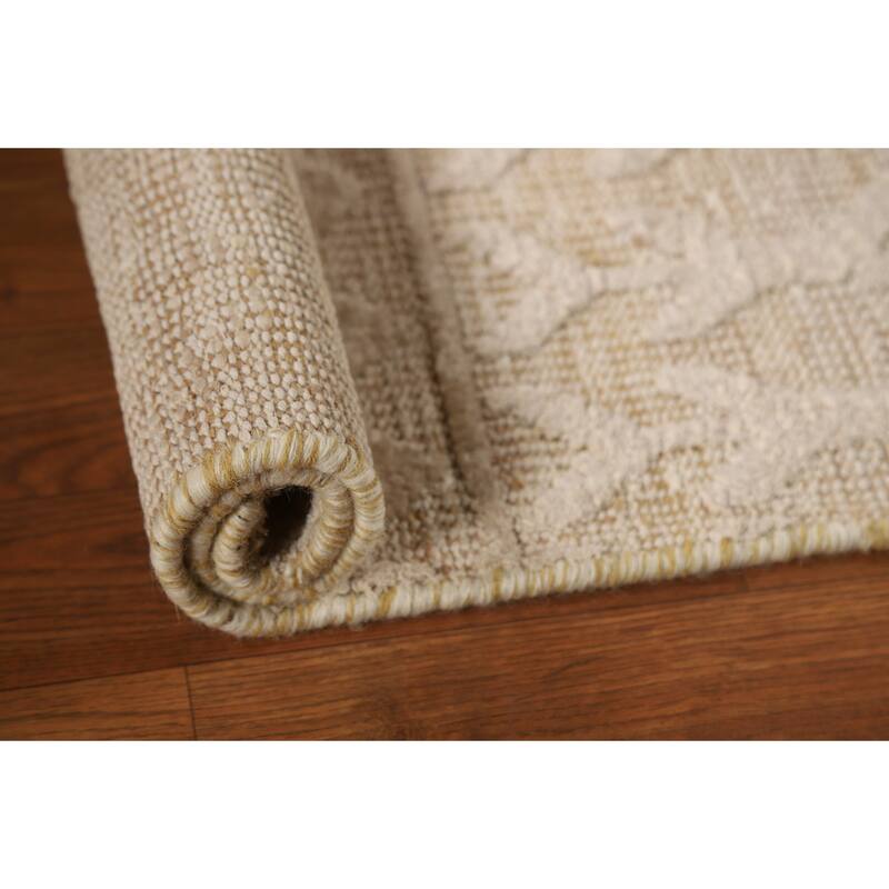 All-Over Geometric Moroccan Oriental Accent Rug Handmade Wool Carpet - 2'0"x 3'0"