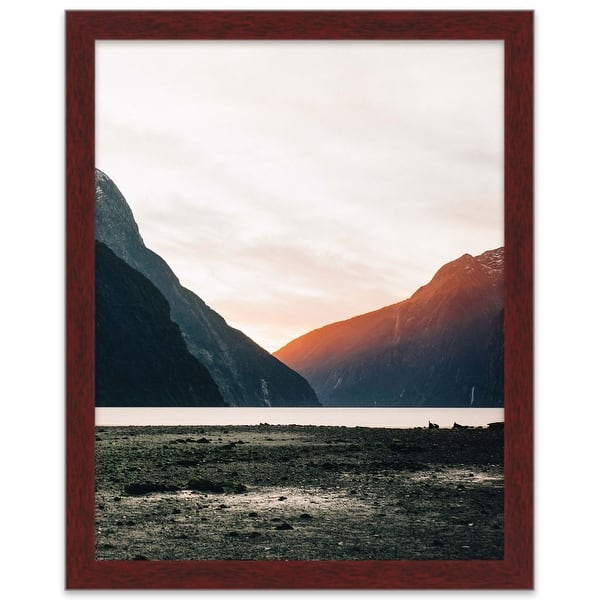 8x10 Walnut Wood Picture Frame - Natural Walnut, Handmade In USA, Tempered Glass, Unique Wood Grain