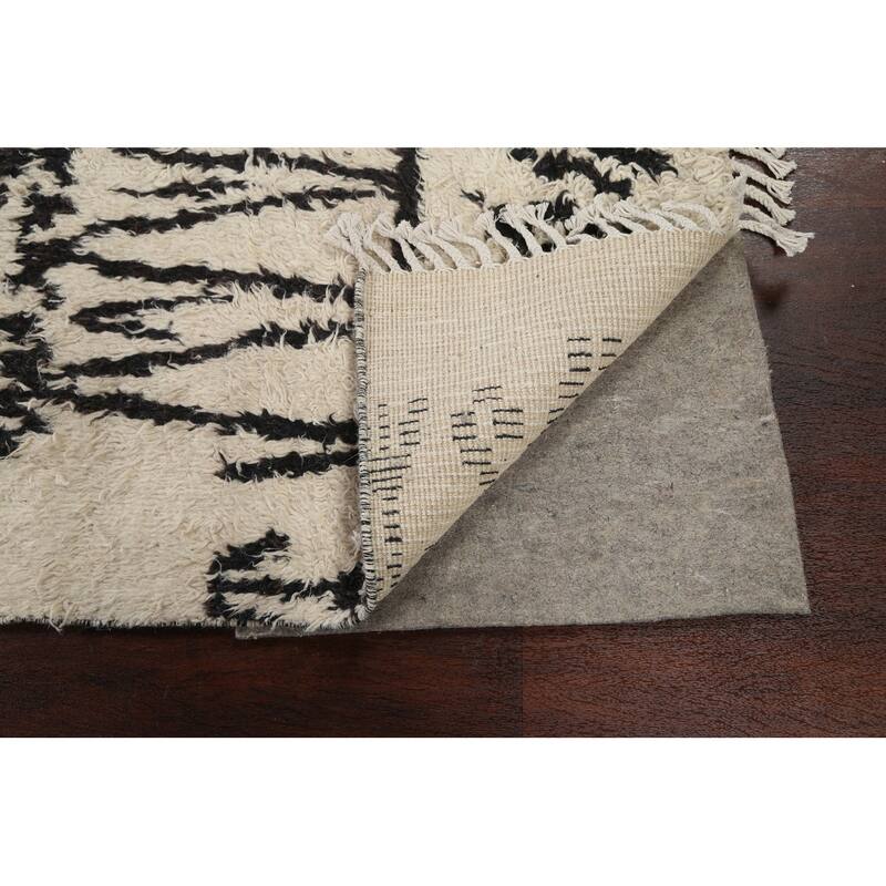 Vegetable Dye Moroccan Berber Oriental Wool Runner Rug Hand-knotted - 4'9" x 11'7"