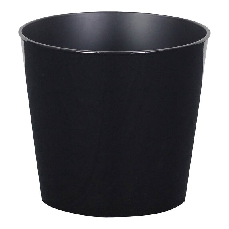 Cheungs Round, 6.5" black planter with a tapered body - 8x8x8