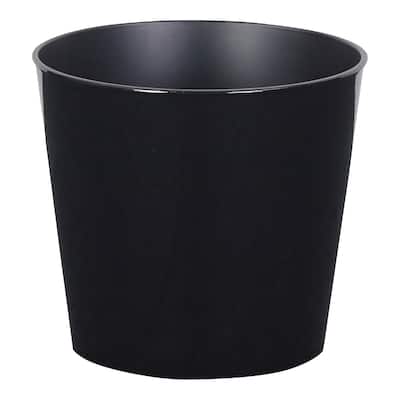 Cheungs Round, 6.5" black planter with a tapered body - 8x8x8