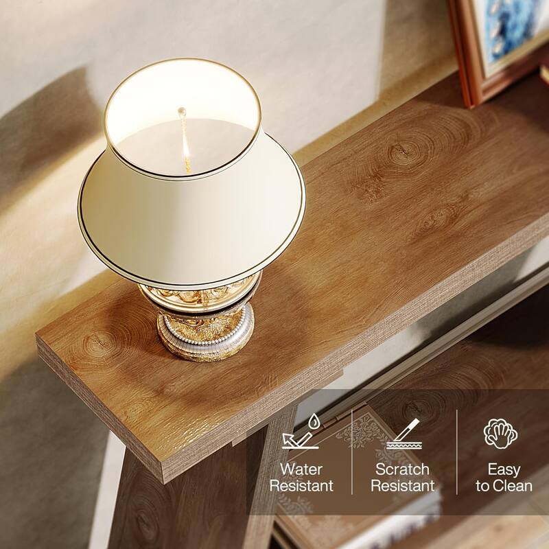 70.9 Inches Extra Long Console Table with Storage, Industrial Sofa Table Behind Couch