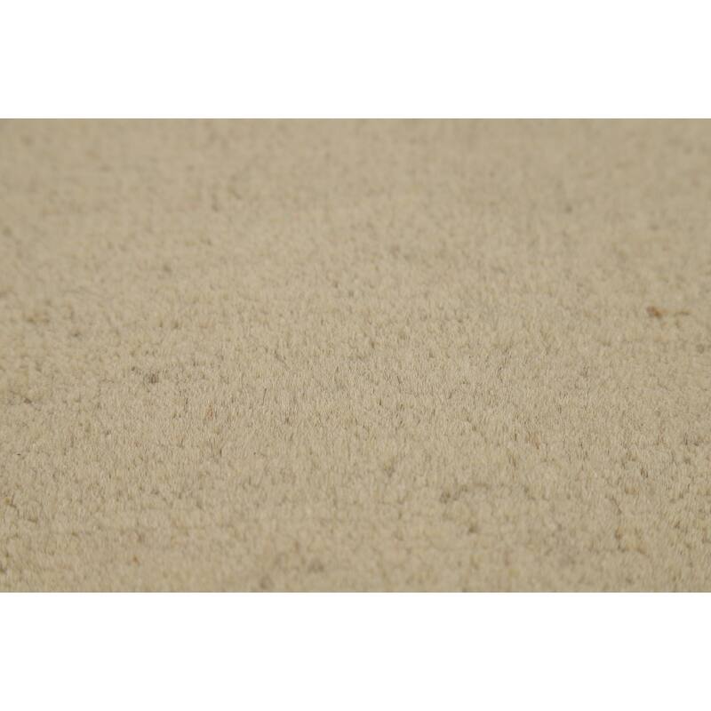 Solid Modern Gabbeh Oriental Runner Rug Handmade Wool Carpet - 3'1"x 9'9"