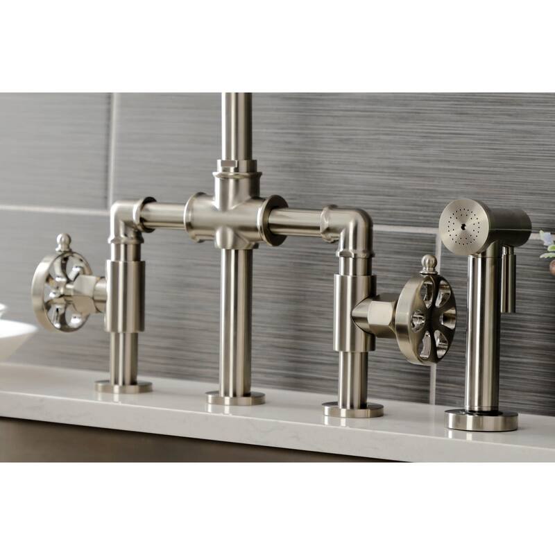 Kingston Brass KS233.RX Belknap 1.8 GPM Bridge Kitchen Faucet