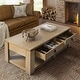 preview thumbnail 13 of 16, Jorge Modern 4-Drawers Coffee Table with 6 Solid Wood Legs by HULALA HOME