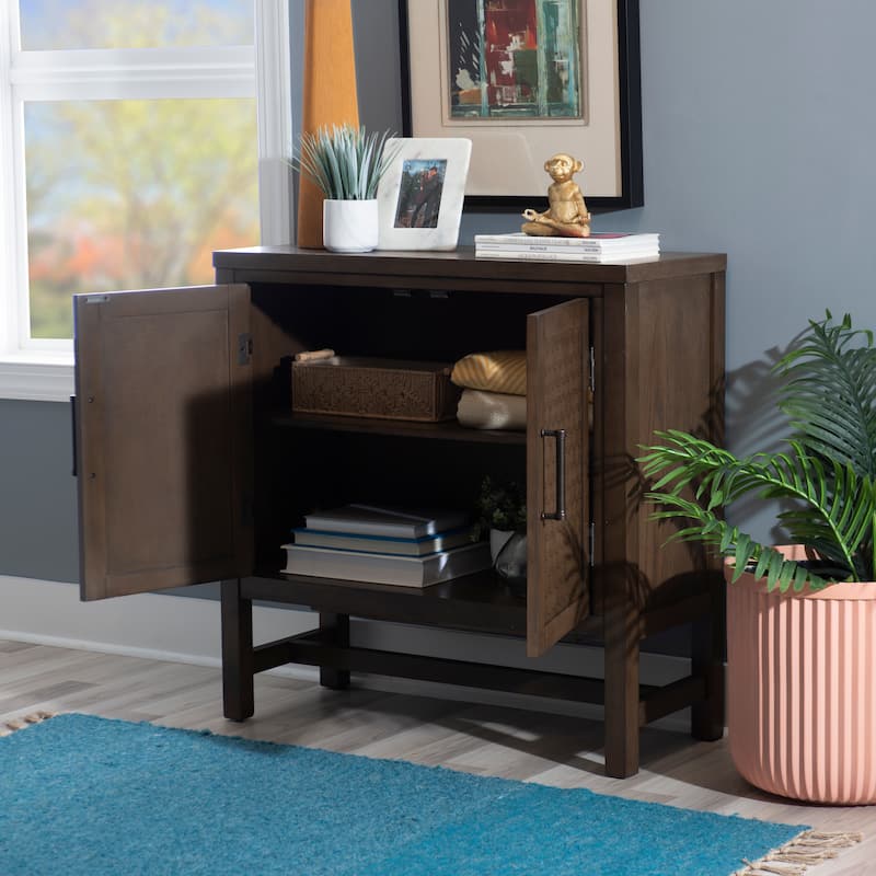 Dudley Wood 2-Door Adjustable Accent Cabinet
