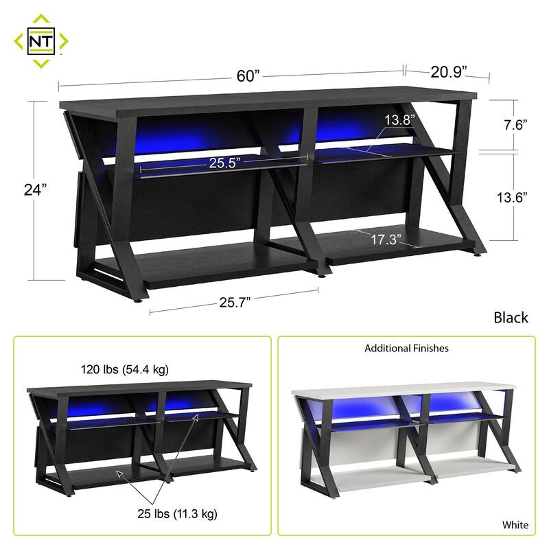 NTense Genesis Gaming TV Stand for TVs up to 70"