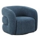 preview thumbnail 6 of 8, Uttermost Junie Blue Swivel Barrel Chair