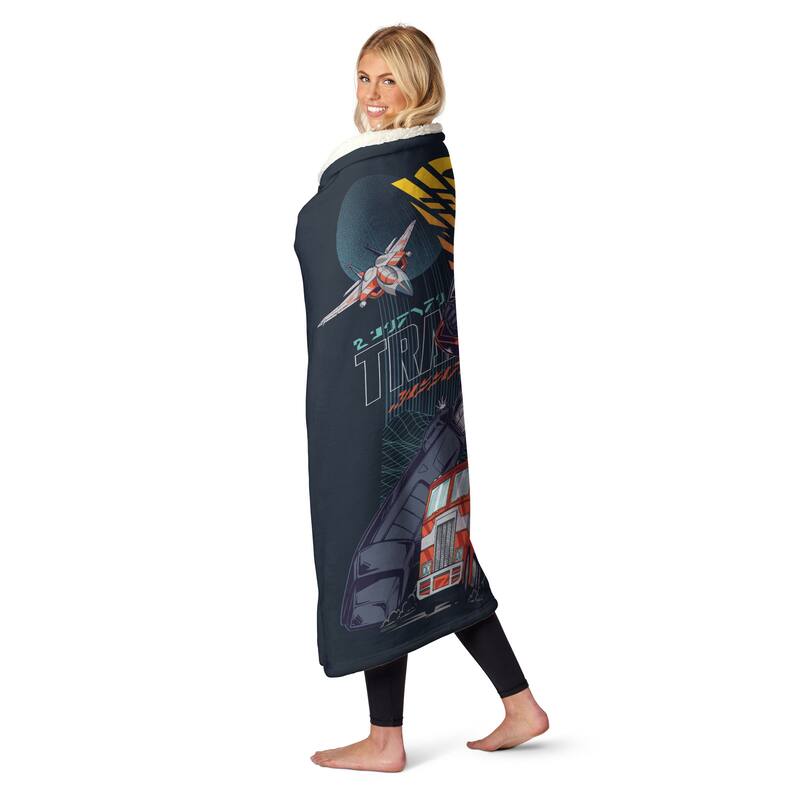 Hasbro Transformers Silk Touch Sherpa Throw Blanket