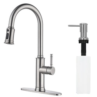 Pull Down Kitchen Faucet Pull Out Sprayer with Soap Dispenser - Bed ...