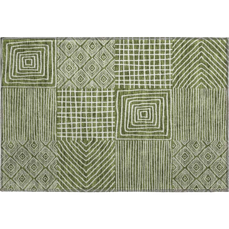 Premium Washable Super Soft Geo Motif Mayfield Rug