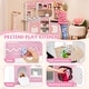 preview thumbnail 7 of 6, Corner Wooden Play Kitchen with Lights and Sound Features - 41" x 12" x 37"