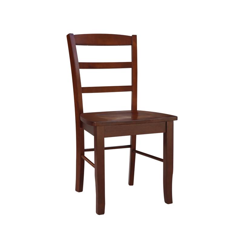International Concepts Solid Wood Madrid Ladderback Chairs, Set of 2