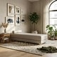preview thumbnail 18 of 105, Jaxx Alon Daybed - Fold-Out Sleeper Chaise with Premium Memory Foam Queen-Size Mattress - Made in the USA Ultraleather Coyote Light Grey