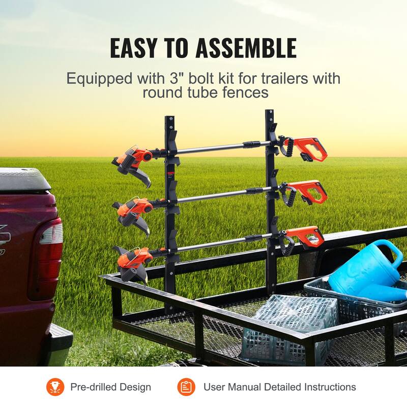 Trimmer Rack Wall-mounted or Mount on Enclosed Trailer Landscape Weed Eater, Pair - 3-inch