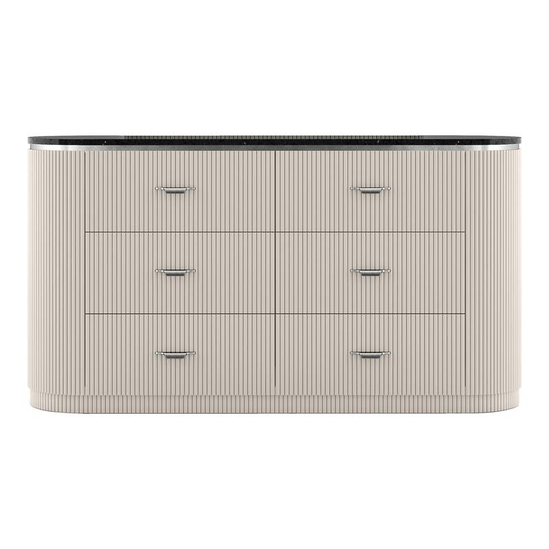 Furniture of America Leander Modern 3-Piece Light Grey Dresser and 2 Nightstand Bedroom Set
