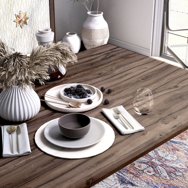Furniture of America Sevo Midcentury Modern Brown 59-inch Dining Table